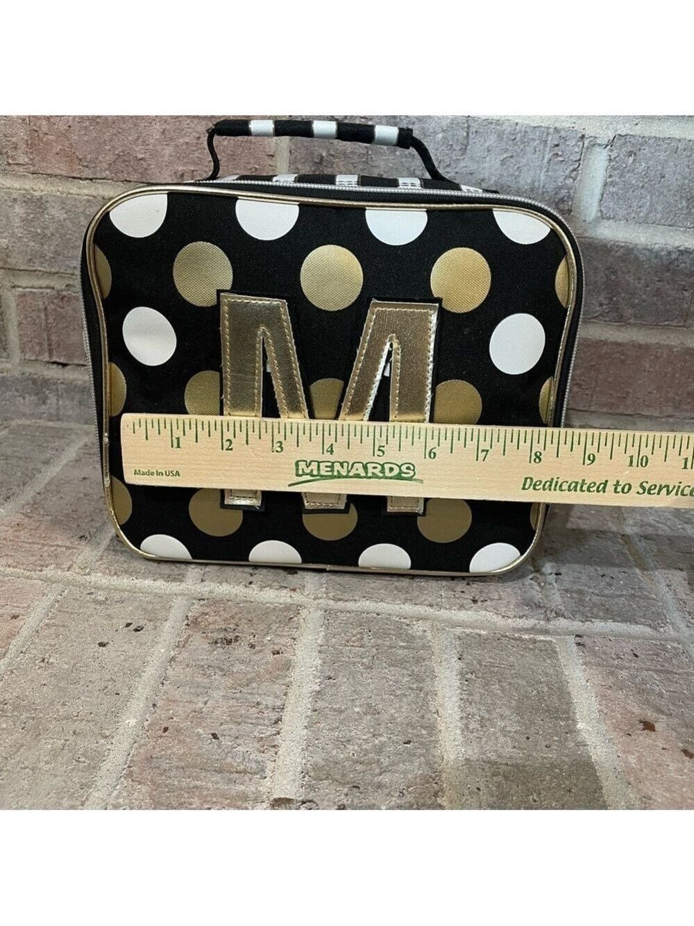 Justice Black and Gold Polka Dot Cosmetic Bag - Picture 6 of 10